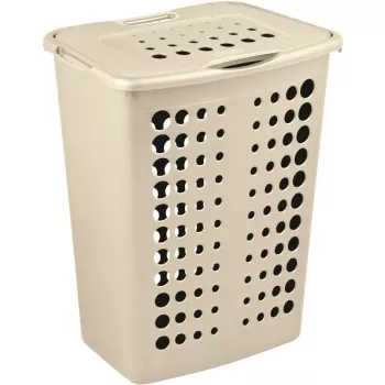 Kosz na pranie Curver Victor 40L, kremowy, 39,7 x 29,9 x 50 cm