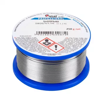 CYNEL Cyna w szpuli 2.5mm 250g Sn60Pb40 z topnikiem kalafoniowym