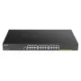D-Link DGS-1250-28XMP 28-portowy inteligentny zarządzany switch L3 Lite PoE+ Gigabit z 4 portami 10G SFP+ uplink, budżet PoE 370 W, do montażu w szafie Rack