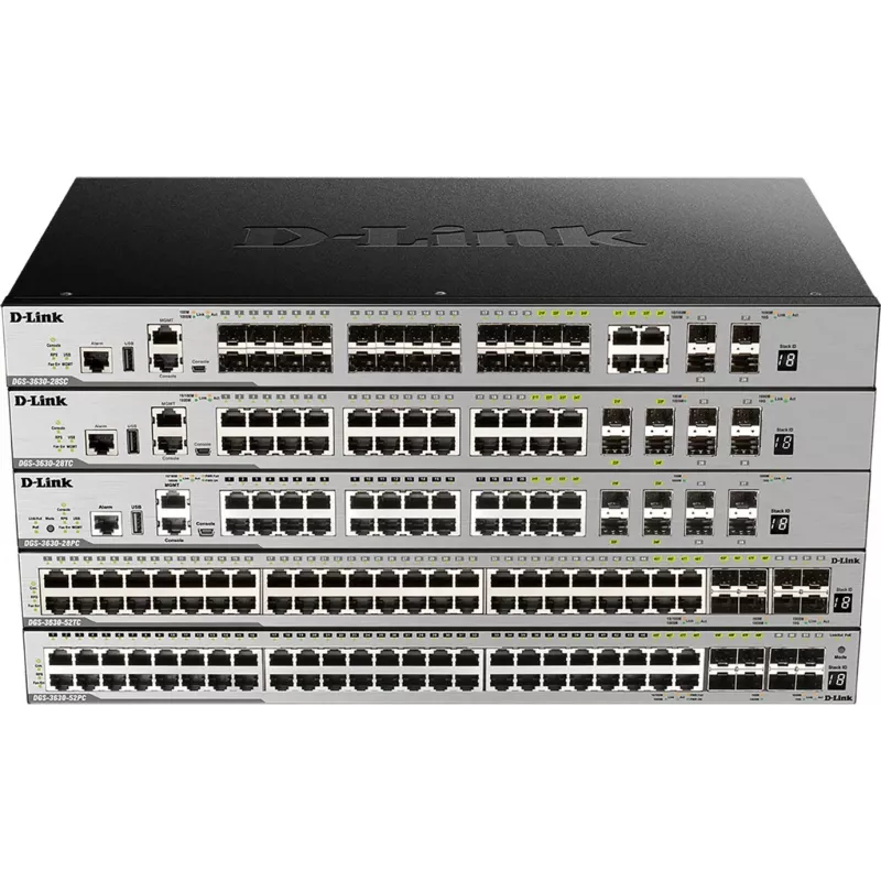 D-Link DGS-3630-52TC L3 Zarządzalny przełącznik stackowalny - 48x Gigabit + 4x 10G SFP+, Rackmount