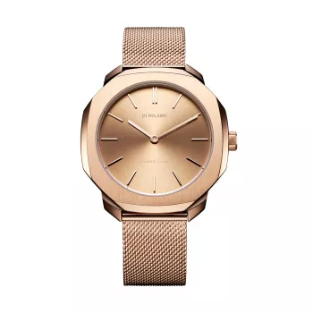 Zegarek D1 Milano SSML02 Ultra Thin Bracelet 36mm Czarna Tarcza Stal Szlachetna
