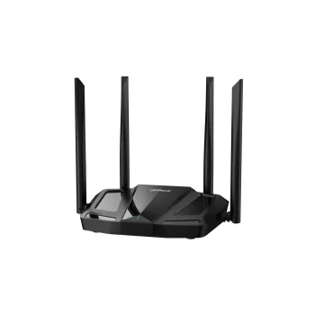DAHUA AC12 AC1200 Dwuzakresowy Gigabitowy Router Bezprzewodowy, Wi-Fi 5, 4x LAN, Czarny