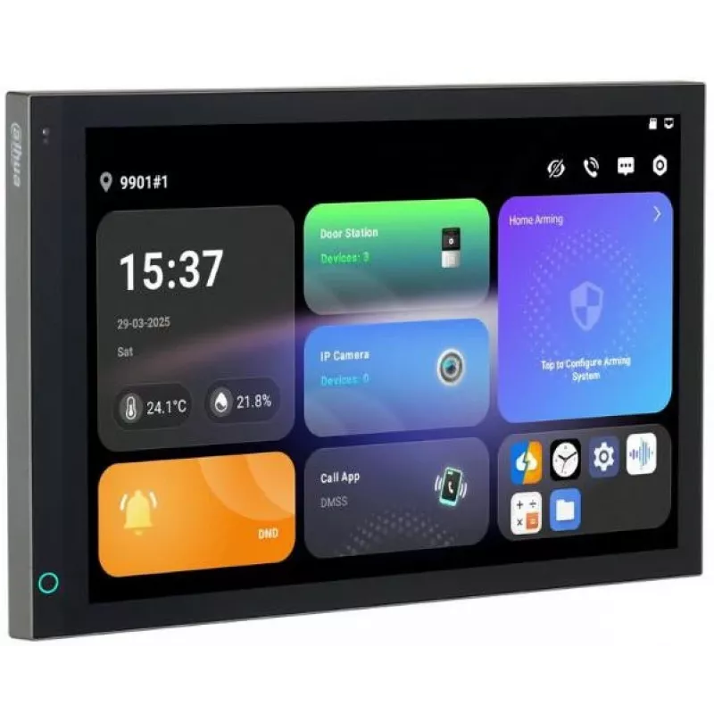 DAHUA SCP3044A-BZ 7-calowy monitor wewnętrzny do wideodomofonu IP, Wi-Fi, PoE, czarny