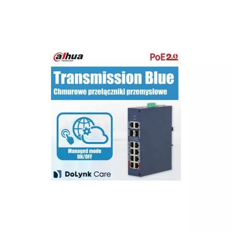 Dahua Technology CHS4206-4GT-90 Przemysłowy niezarządzalny przełącznik PoE, 6 portów Gigabit, 4x PoE++ 90W, szyna DIN