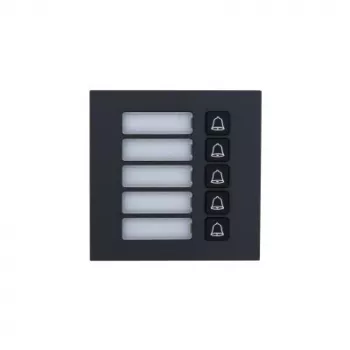 Dahua Technology VTO4202FB-MB5 Moduł przycisków wywołania, 5 przycisków, srebrny/czarny, IP65, IK07