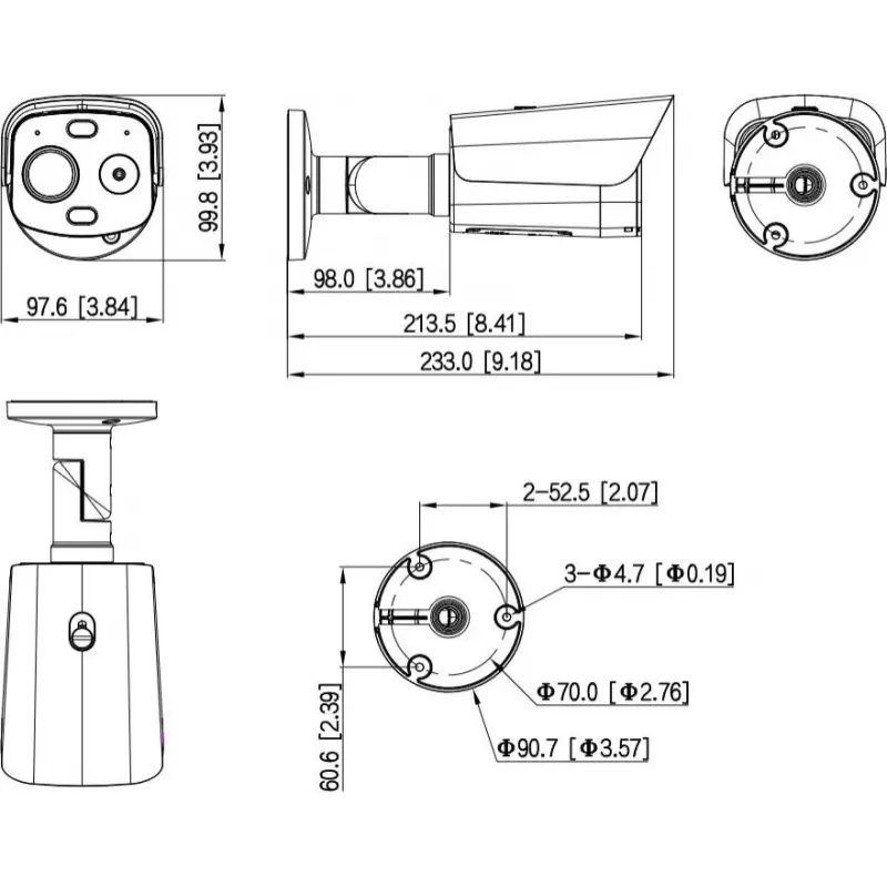 DAHUA TPC-BF1241-LB3F4-DW-S8-V1 4MP Termowizyjna Hybrydowa Kamera IP Typu Bullet