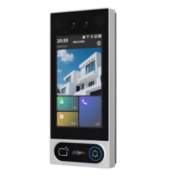 DAHUA VTO6631QS-WP Wideodomofon z rozpoznawaniem twarzy, czytnikiem linii papilarnych, kart IC, 4,3 inch ekranem dotykowym, PoE, IP65, IK08