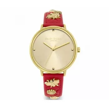 Zegarek damski Daisy Dixon DD133PG Analogowy Kwarcowy 38mm Różowe Złoto Różowa Skóra Ekologiczna