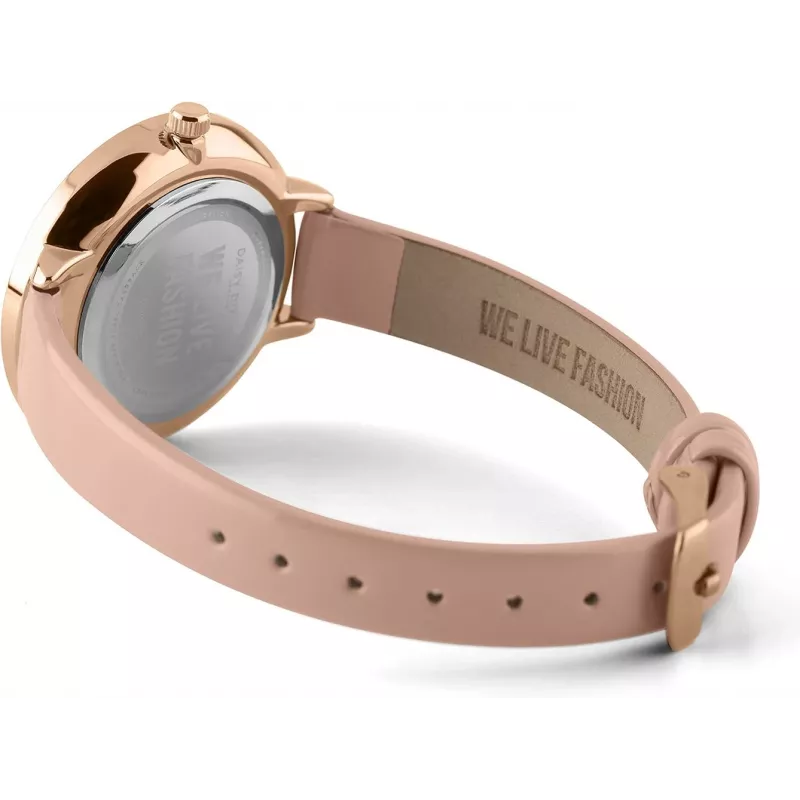 Zegarek damski Daisy Dixon DD088PRG - kwarcowy, analogowy, 36mm, różowo-złota tarcza, różowy pasek skórzany