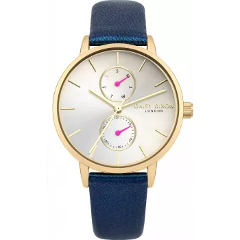 Zegarek damski Daisy Dixon DD086UG 36mm Kwarcowy Analogowy Srebrna Tarcza Szary Pasek Skórzany