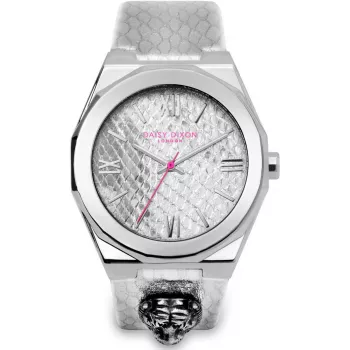 Zegarek damski Daisy Dixon DD117S 36mm, szary pasek skórzany