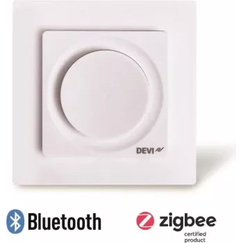DANFOSS DEVI DEVIreg Display Connect Programowalny inteligentny termostat z aplikacją, ekranem dotykowym, biały (RAL 9016)