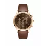 Zegarek męski Daniel Wellington Classic 42mm DW00100640 - koperta ze stali różowego złota, czarna tarcza, czarny skórzany pasek