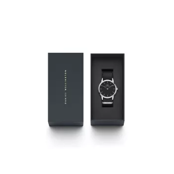 Zegarek męski DANIEL WELLINGTON Classic 40mm Różowe Złoto Stal Nierdzewna Czarna Skóra