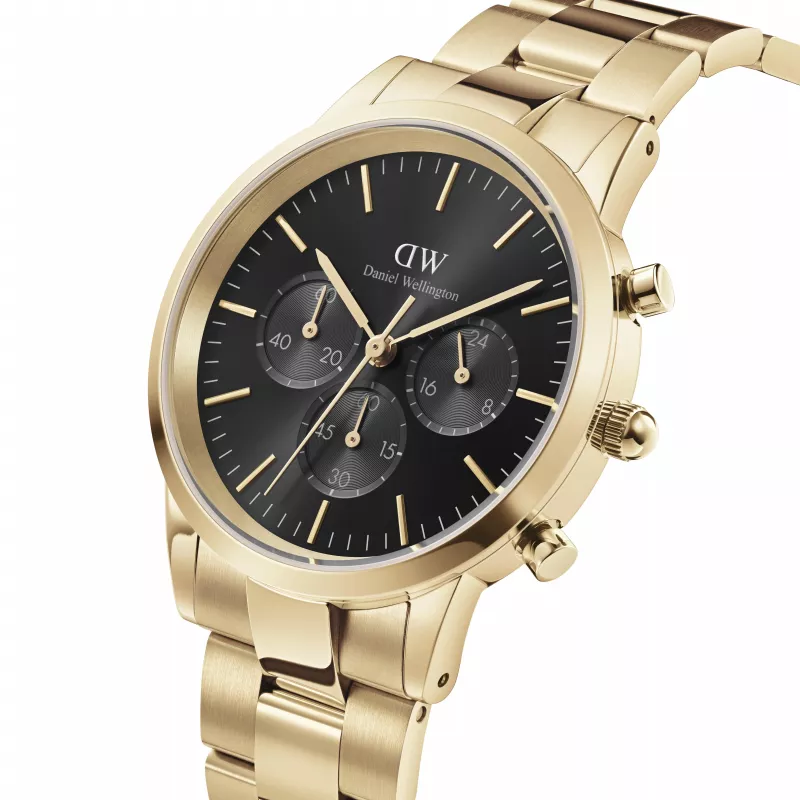 DANIEL WELLINGTON Classic Men's Watch 42mm Rose Gold Black Leather DW00100641