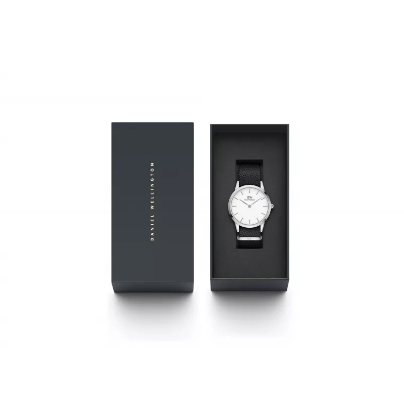 DANIEL WELLINGTON Classic Men's Watch DW00100677 40mm Rose Gold Stainless Steel Case Eggshell White Dial Black Leather Strap