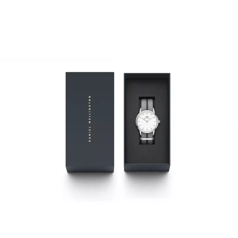 DANIEL WELLINGTON Petite Lumine Zegarek Damski 26mm Srebrna Stal Nierdzewna Siatka DW00100679