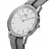 DANIEL WELLINGTON Petite Lumine Zegarek Damski 26mm Srebrna Stal Nierdzewna Siatka DW00100679