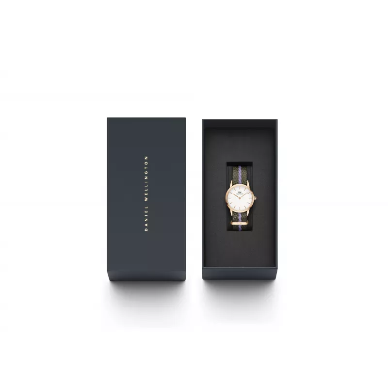 DANIEL WELLINGTON Petite Lumine Zegarek Damski 28mm Złota Stal Nierdzewna Siatka DW00100680