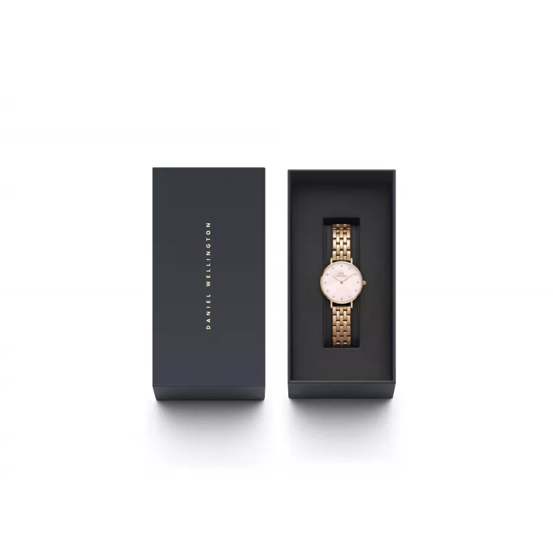 Zegarek damski DANIEL WELLINGTON Petite Lumine 28mm Różowe Złoto Stal Nierdzewna Siatka DW00100617