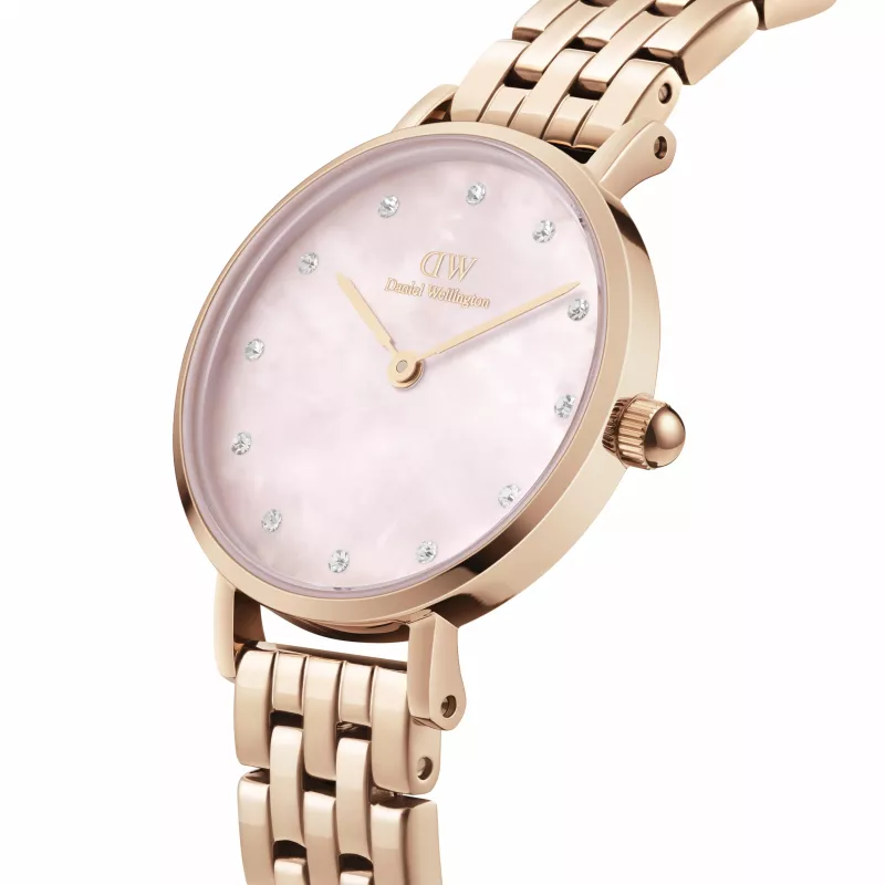 Zegarek damski DANIEL WELLINGTON Petite Lumine 28mm Różowe Złoto Stal Nierdzewna Siatka DW00100617