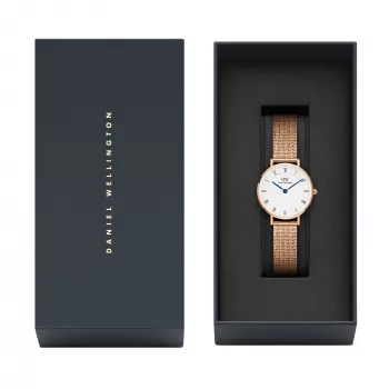 Zegarek damski DANIEL WELLINGTON Petite Lumine 28mm Różowe Złoto Stal Nierdzewna Biała Perłowa Tarcza
