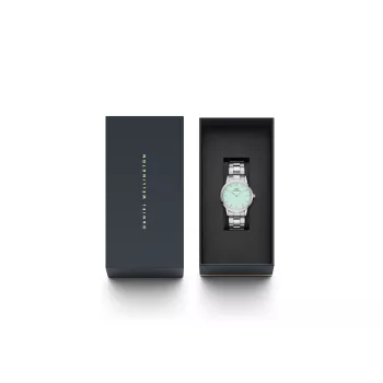 DANIEL WELLINGTON Petite Lumine Zegarek Damski 32mm Różowe Złoto Siatka DW00100538