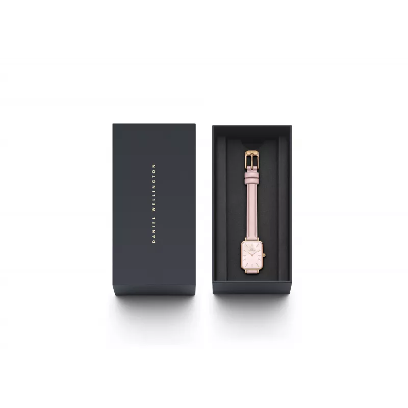 DANIEL WELLINGTON Petite Lumine Zegarek Damski DW00100636 20mm Różowe Złoto Bransoleta Mesh