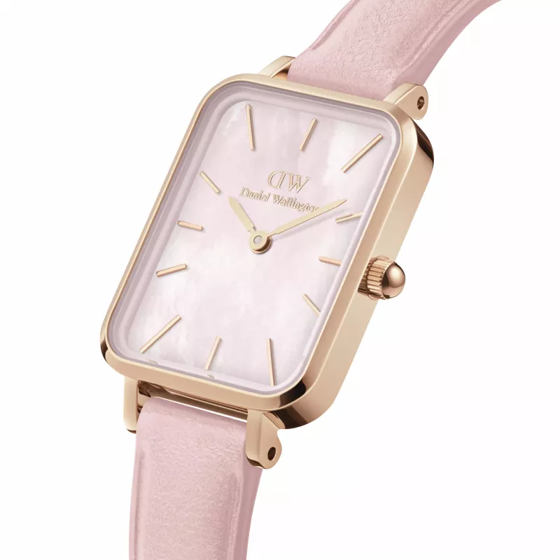 DANIEL WELLINGTON Petite Lumine Zegarek Damski DW00100636 20mm Różowe Złoto Bransoleta Mesh