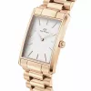 DANIEL WELLINGTON Petite Melrose Zegarek Damski 35mm Różowe Złoto Stal Nierdzewna Siatka DW00100702