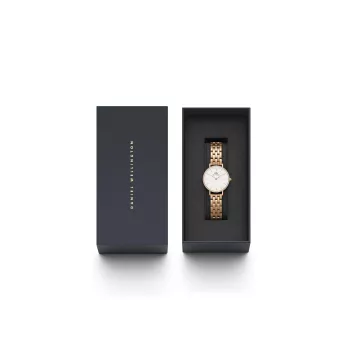 DANIEL WELLINGTON Quadro Mini Zegarek Damski DW00100666 28mm Różowe Złoto