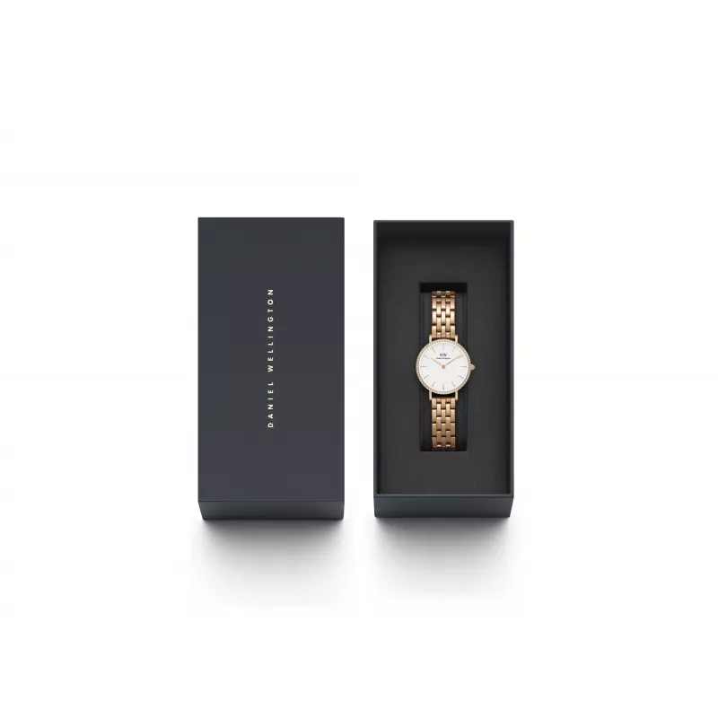 DANIEL WELLINGTON Quadro Mini Zegarek Damski DW00100666 28mm Różowe Złoto