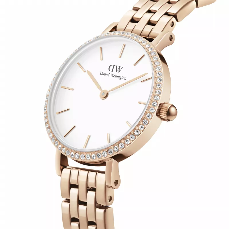 DANIEL WELLINGTON Quadro Mini Zegarek Damski DW00100666 28mm Różowe Złoto
