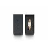 Zegarek damski DANIEL WELLINGTON Quadro 32mm Różowe Złoto Stal Szlachetna Czarna Skóra