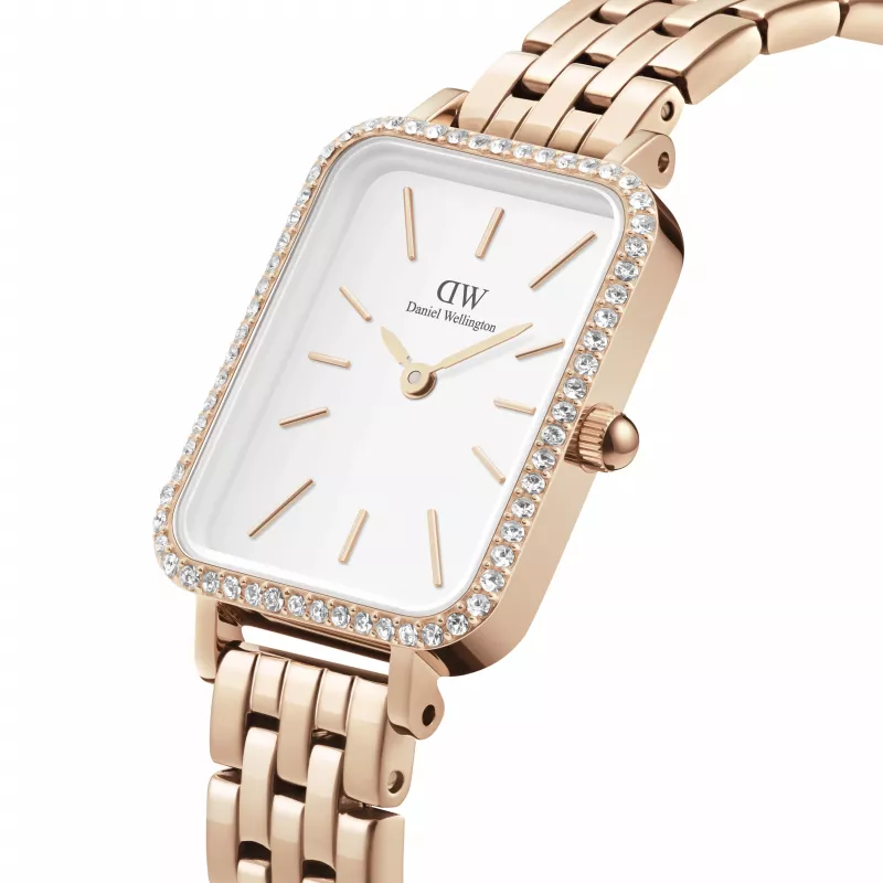Zegarek damski DANIEL WELLINGTON DW00100672 20mm Różowe Złoto Stal Nierdzewna Siatka