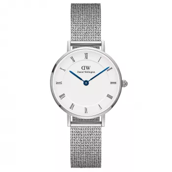 Zegarek damski DANIEL WELLINGTON DW00100684 28mm srebrna siateczka stalowa