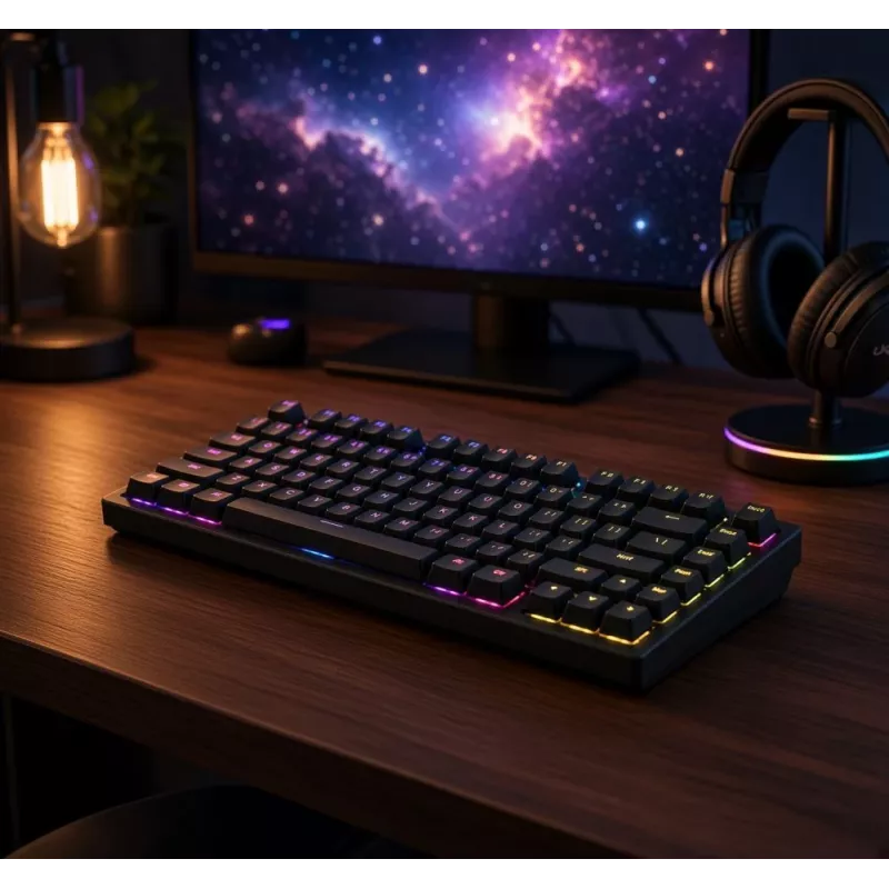 Dark Project ALU81A Terra Nova G3MS Moonstone Switch Mechaniczna Klawiatura, US ANSI, Czarny