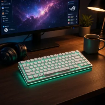 Dark Project ALU81A Terra Nova White mechaniczna klawiatura, przełączniki G3MS Moonstone, US ANSI