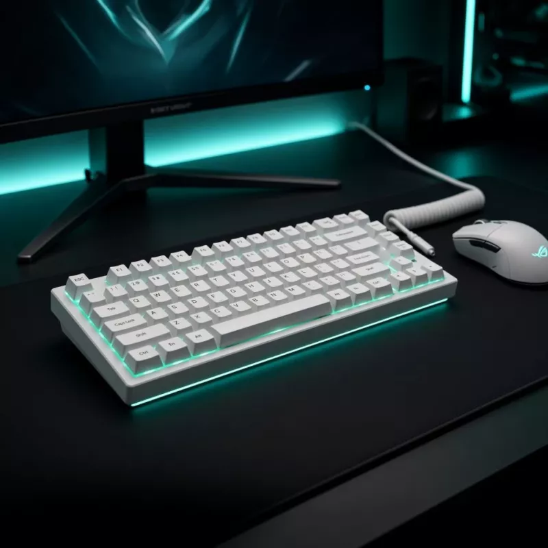 Dark Project ALU81A Terra Nova White mechaniczna klawiatura, przełączniki G3MS Moonstone, US ANSI