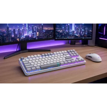 DARK PROJECT ALU87A Daylight mechaniczna klawiatura, przełączniki G3MS Zircon, rosyjski układ, aluminium, RGB, hot-swap, TKL