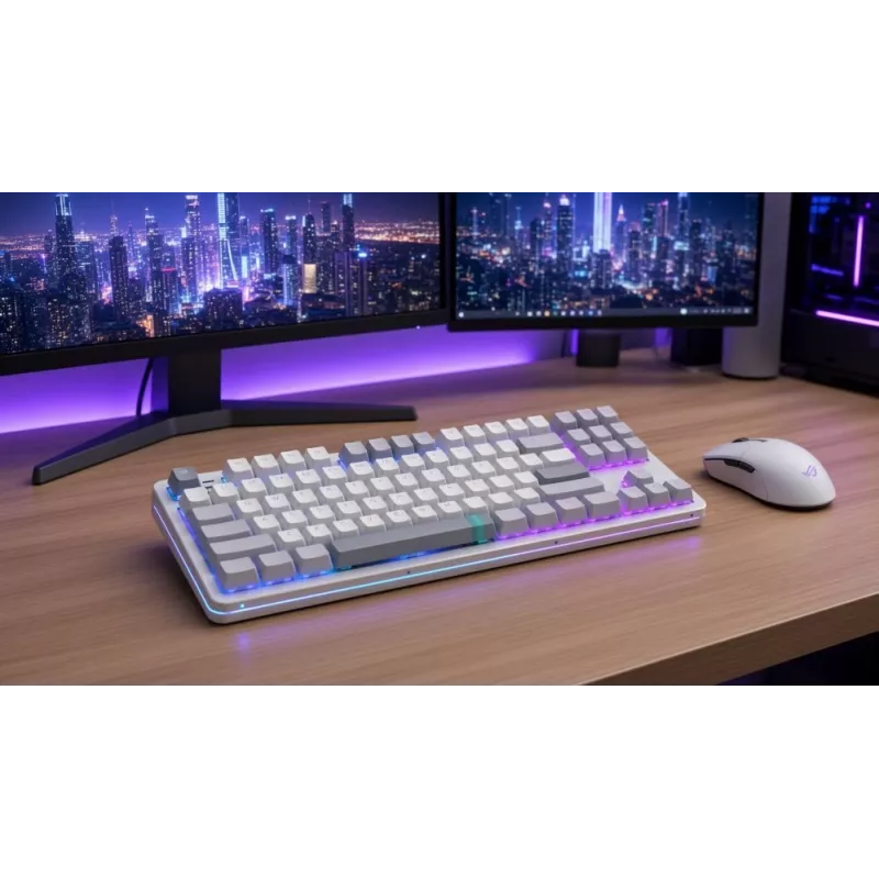 DARK PROJECT ALU87A Daylight mechaniczna klawiatura, przełączniki G3MS Zircon, rosyjski układ, aluminium, RGB, hot-swap, TKL