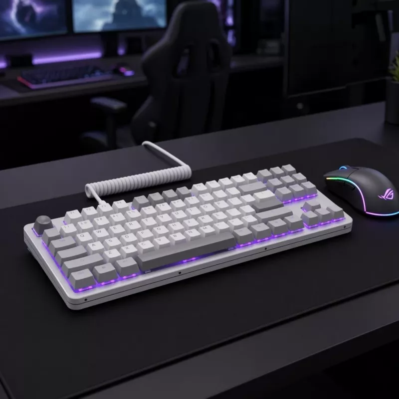 DARK PROJECT ALU87A Daylight mechaniczna klawiatura, przełączniki G3MS Zircon, rosyjski układ, aluminium, RGB, hot-swap, TKL