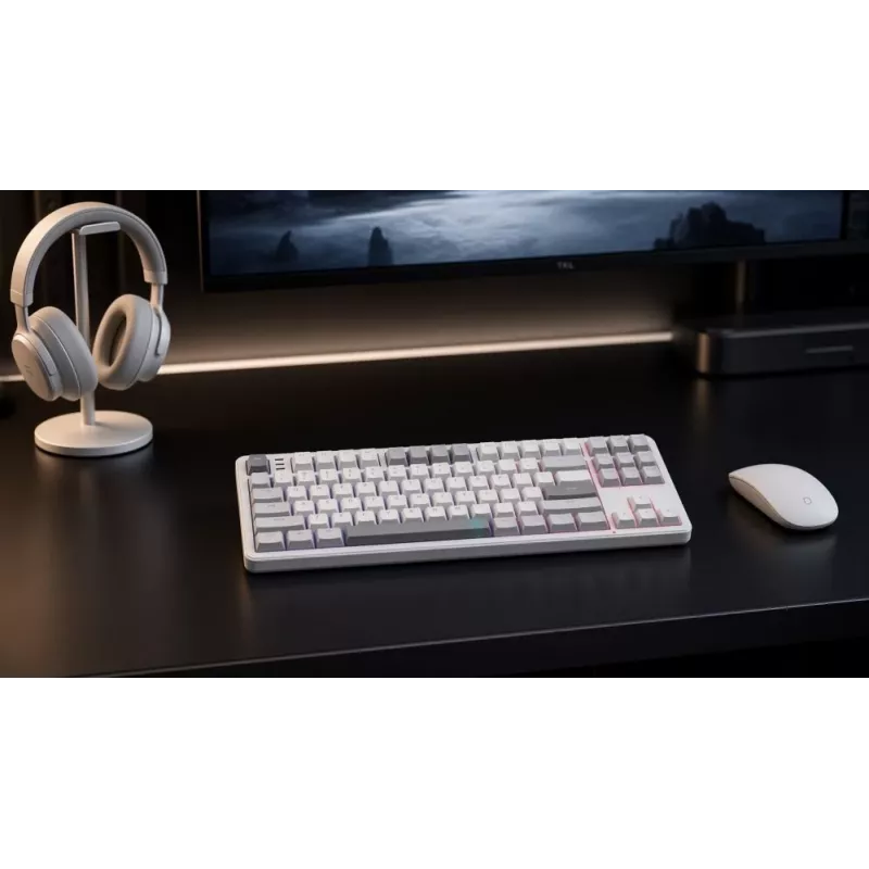 DARK PROJECT ALU87A Daylight mechaniczna klawiatura, przełączniki G3MS Zircon, rosyjski układ, aluminium, RGB, hot-swap, TKL