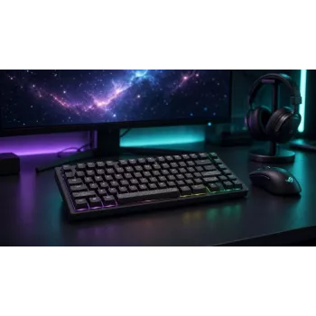 Dark Project Terra Nostra G3MS Moonstone Switch TKL Mechaniczna Klawiatura Gamingowa, US ANSI, Czarna