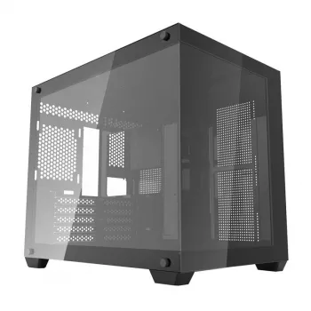 Darkflash C285MP Mid-Tower PC Case, Tempered Glass Side Panel, ATX, Czarny