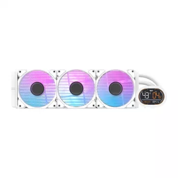 DARKFLASH DH360D White v2 360mm All-in-One Liquid CPU Cooler, ARGB, White