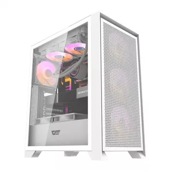 Darkflash DRX70 MESH White Mid-Tower Computer Case with 4 RGB Fans