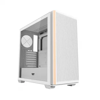 Darkflash DS900WS Obudowa komputerowa ATX Mid-Tower, biała, szkło hartowane, bez wentylatorów