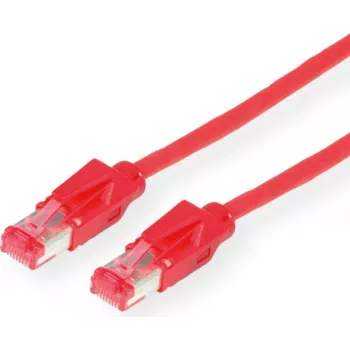 Kabel krosowy Dätwyler Cat.6 S/FTP, RJ45 do RJ45, 10 m, bezhalogenowy, czerwony