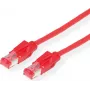 Kabel krosowy Dätwyler Cat.6 S/FTP, RJ45 do RJ45, 10 m, bezhalogenowy, czerwony